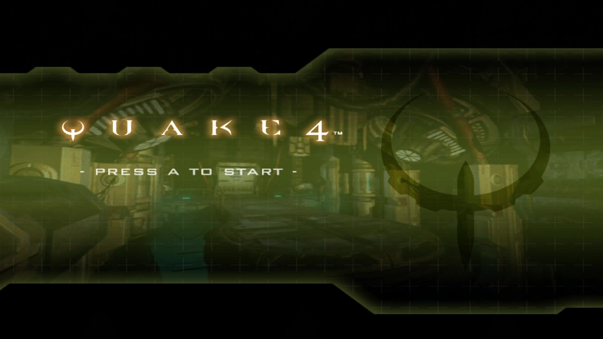 Quake 4 title screen for Xbox 360